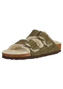 Birkenstock, Damen Pantoletten 'Arizona', Chamois / Khaki / Wei&szlig;