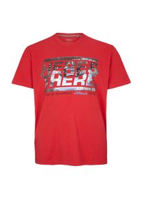 s.Oliver RED LABEL, Herren T-Shirt, Grau / Rot