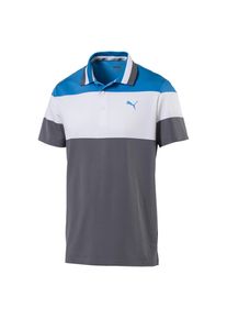 Puma, Herren Polo, Himmelblau / Dunkelgrau / Weiß