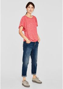 s.Oliver RED LABEL, Damen Jerseyshirt, Blau / Hellrot