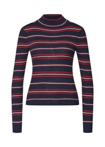 Noisy may, Damen Pullover 'NMMYRA', Navy / Blutrot / Hellrot / Weiß