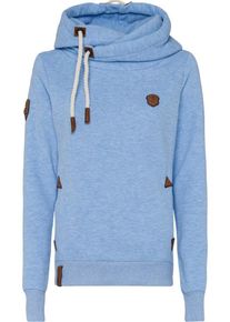 Naketano, Damen Sweatshirt 'Darth', Hellblau / Braun / Wei&szlig;
