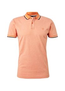 Tom Tailor Denim, Herren Poloshirt, Apricot / Schwarz / Weiß