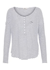 LTB, Damen Langarmshirt 'ELEWO', Schwarz / Weiß