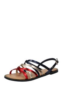 Tommy Hilfiger, Damen Riemchensandale, Blau / Rot / Silber