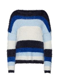 Only, Damen Pullover 'onlGAIA L/S STRIPE PULLOVER KNT', Nachtblau