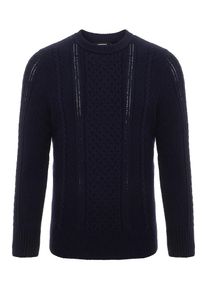 J. Lindeberg J.Lindeberg, Herren Pullover 'Fedor Soft Cable', Nachtblau