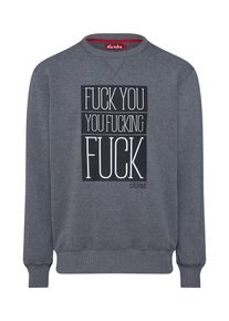 Derbe, Herren Sweatshirts 'Fuck Sweat', Grau / Schwarz