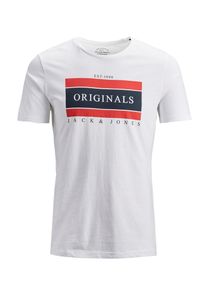 Jack & Jones JACK & JONES, Herren T-Shirt, Hellrot / Schwarz / Weiß