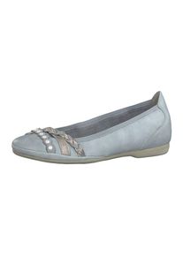 Marco Tozzi, Damen Ballerinas, Hellblau / Silber / Wei&szlig;