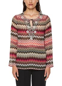 s.Oliver BLACK LABEL, Damen Tunika, Braun / Hellbraun / Pink / Weiß