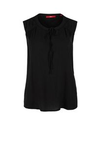 s.Oliver RED LABEL, Damen Blusentop mit Strukturmuster, Schwarz