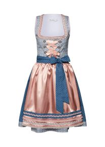 MONDKINI, Damen Dirndl, Blau / Altrosa