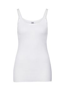 Saint Tropez, Damen Top 'SILK RIB WITH WIDE STR', Weiß