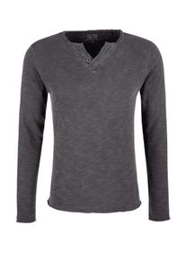 Q/S Designed By, Herren Longsleeve, Anthrazit