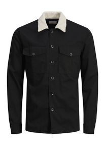 Jack & Jones JACK & JONES, Herren Hemd 'Shearling', Schwarz