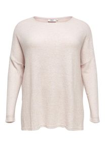 Only Carmakoma, Damen Pullover, Rosa / Wei&szlig;