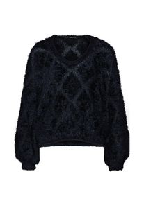 Only, Damen Pullover 'onlMALIA 7/8 PULLOVER KNT', Schwarz