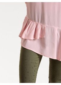 Heine, Damen Blusentop mit Volant, Rosa