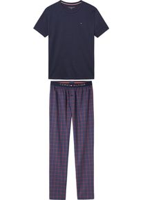 Tommy Hilfiger, Herren Pyjama-Set, Navy / Rot