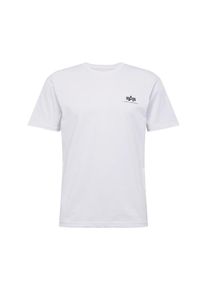 Alpha Industries, Herren Shirt 'Small Logo', Weiß