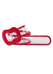 Heine, Damen Gürtel, Rot / Transparent