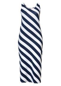 sheego Casual, Damen Maxikleid, Nachtblau / Wei&szlig;