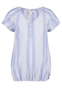 Esprit Maternity, Damen Bluse, Rauchblau / Weiß