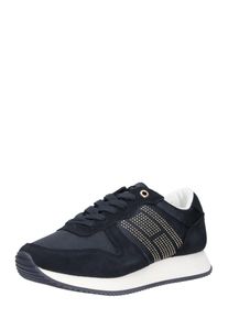 Tommy Hilfiger, Damen Sneaker 'SPARKLE SATIN CITY', Navy / Weiß