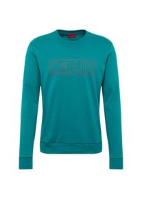 Hugo, Herren Sweatshirt 'Dicago-U5 10184534 01', Petrol / Rot