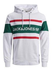 Jack & Jones JACK & JONES, Herren Hoodie, Smaragd / Rot / Weiß