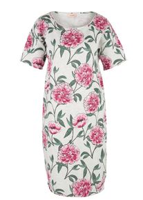 TRIANGLE, Damen Kleid, Hellgrau / Smaragd / Pitaya
