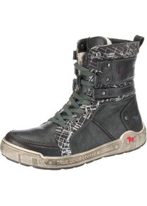 Mustang, Damen Winterstiefeletten, Graphit / Grasgr&uuml;n / Wei&szlig;