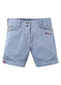 Almgwand, Damen Trachtenshort, Hellblau / Rot