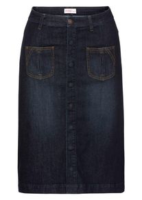 sheego Denim, Damen Denim Rock, Dunkelblau