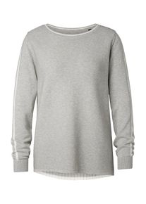 Marc O'Polo Marc O'Polo, Damen Pullover, Grau / Wei&szlig;