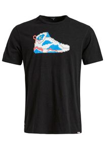 Khujo, Herren T-Shirt 'Finn Sneaker', Schwarz