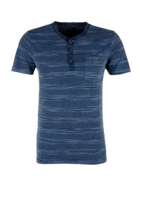 s.Oliver RED LABEL, Herren Henleyshirt, Blau / Himmelblau