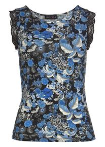 Melrose, Damen Shirt, Royalblau / Schwarz / Naturwei&szlig;