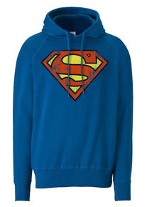 logoshirt, Herren Kapuzen-Sweatshirt "Superman", Blau / Gelb / Rot