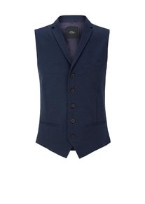 s.Oliver BLACK LABEL, Herren Weste, Blaumeliert