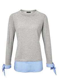 Heine, Damen Pullover, Blau / Grau