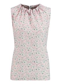 Taifun, Damen Bluse, Grau / Pastellpink / Perlweiß