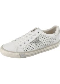 Mustang, Damen Sneaker, Creme / Silber / Weiß