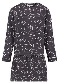 Noppies, Mädchen Kleid 'Poway', Schwarzmeliert / Weiß