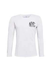 Key Largo, Herren Langarmshirt 'MLS DISTRICT round', Dunkelgrau / Weiß