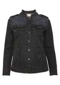 sheego Denim, Damen Jeansjacke, Black Denim