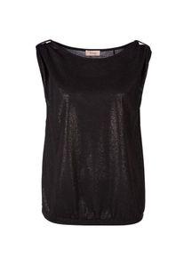 TRIANGLE, Damen Tanktop mit Glitzereffekt, Schwarz