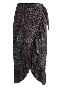 Pieces, Damen Leoparden Rock, Schwarz