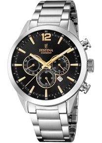Festina, Herren Chronograph 'Timeless Chronograph, F20343/4', Gold / Schwarz / Silber